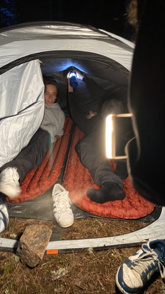 Een nacht in de tent