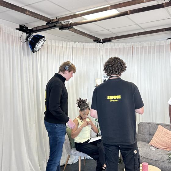 Opnames in de podcaststudio
