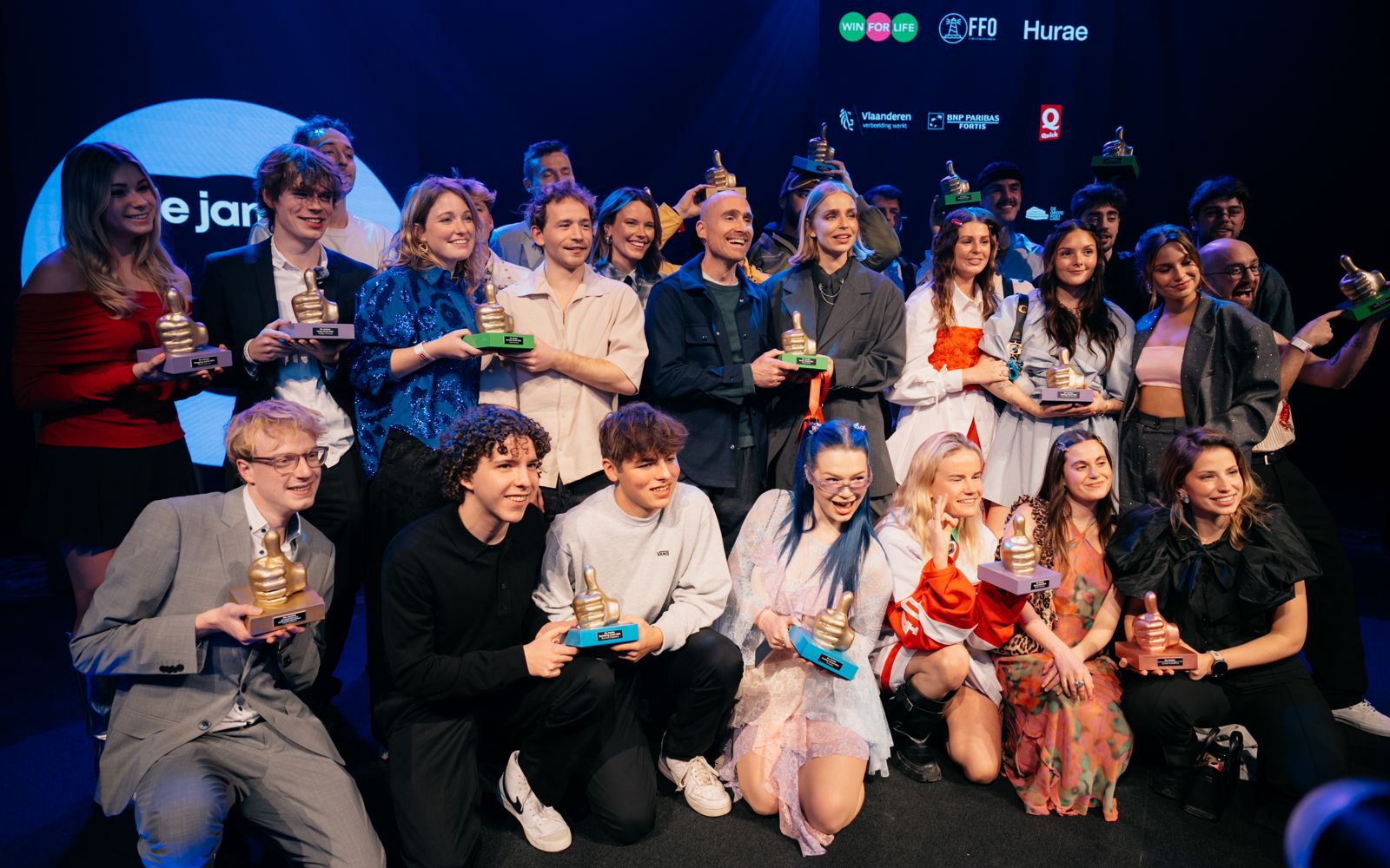 Alle winnaars van de Jamies 2025 op het podium
